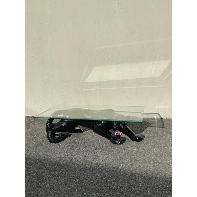 Sculptural Black Panther Coffee Table For Sale - Image 4 of 6
