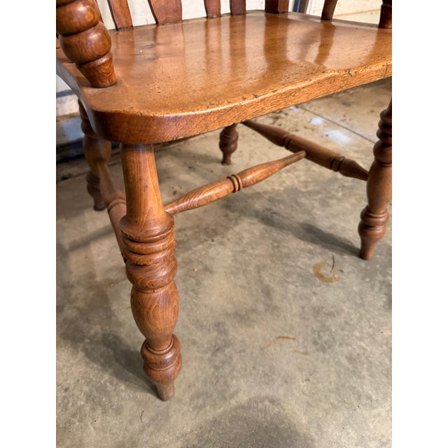 Brown Antique Walnut Armchair For Sale - Image 8 of 8