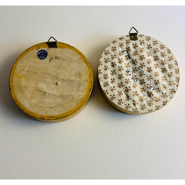 Vintage Italian Framed Portraits - Set of 2 For Sale In New York - Image 6 of 8