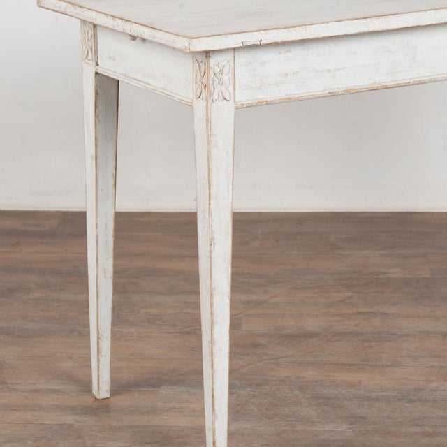 19th Century Swedish White Painted Pine Side Table For Sale - Image 12 of 13