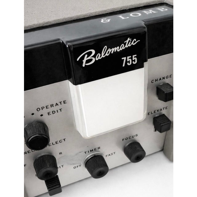 Vintage Bausch & Lomb Balomatic 755 professional slide projector, manufactured in the USA circa 1950s. Includes the...