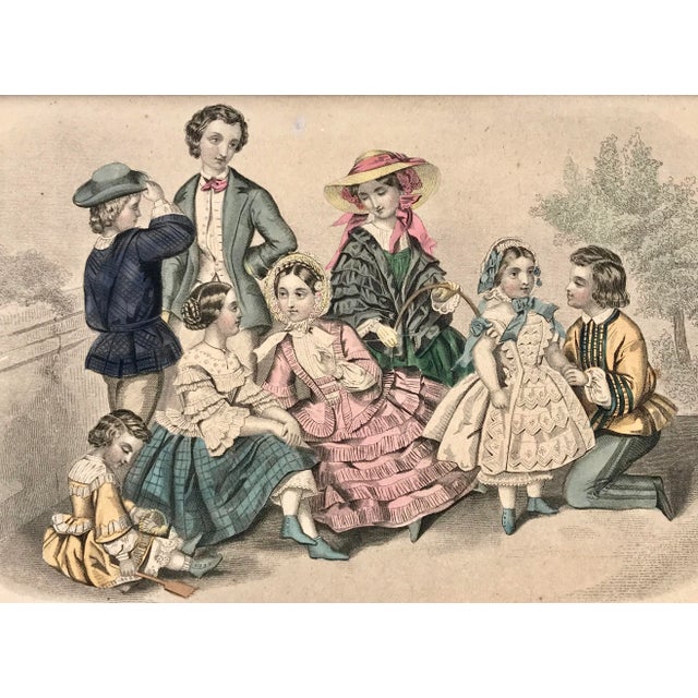 Antique Victorian Fashion Print Color Engraving Goodey’s C. 1900 For Sale - Image 4 of 6