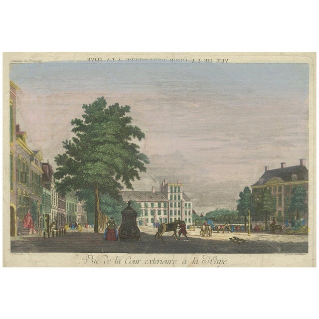 Jacob Wagner, Optical View of Buitenhof, 1760, Paper For Sale