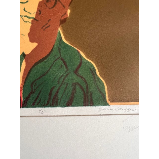 Figurative "Portrait of Tate (Art Student)" Neo-Expressionist Silkscreen Print, 1979 For Sale - Image 3 of 13