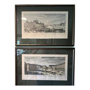 Pair of Antique Jacques Rigaud Engravings - Official Chalcographie Du Louvre