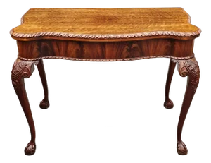 Early 20th Century Chippendale Mahogany Fold-Top Console Card Table