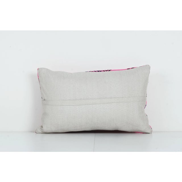 Pink Kilim Rug Lumbar Pillow Cover For Sale - Image 4 of 4