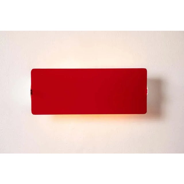 Nemo Lighting Large Charlotte Perriand 'Applique à Volet Pivotant Double' Wall Light in Red For Sale - Image 4 of 12
