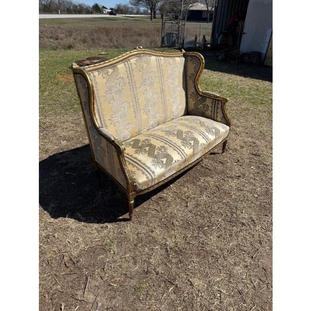 19th Century Fine French Louis XVI Giltwood Sofas or Settees For Sale - Image 17 of 17