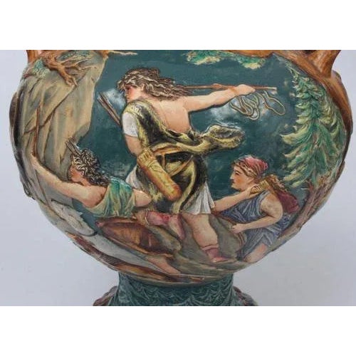 Vintage Green and Brown Decorative Dish For Sale - Image 7 of 13