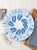2000 - 2009 Vintage French Marie Daâge Hand-Painted Blue and White Porcelain Dinner Plate For Sale - Image 5 of 6