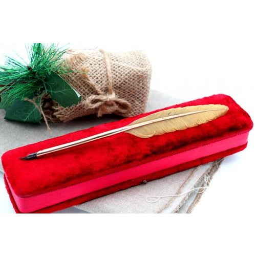 Gold Quill Pen with Richly Engraved Definitions For Sale - Image 4 of 7