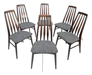 C. 1970s Niels Koefoed for Hornslet Danish Rosewood "Eva" Dining Chairs - Set/6