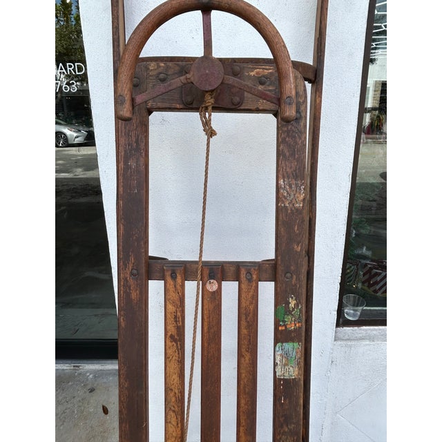 Traditional Antique 19th Century Wooden Sled For Sale - Image 3 of 11