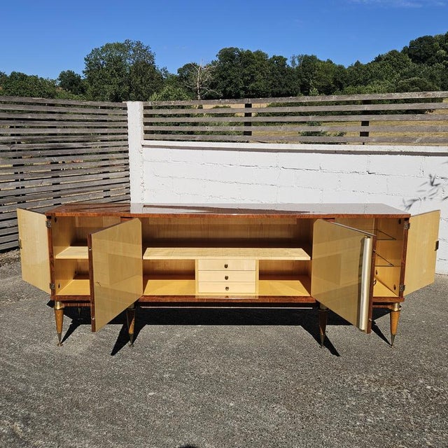 Mid-Century Modern French Sideboard in Burlwood, 1960s For Sale - Image 16 of 18