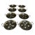 Mid 20th Century Set of Vintage Stainless Steel Escargot Plates - Set of 8 For Sale