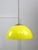 Vintage Italian Brass and Yellow Acrylic Glass Pendant Lamp For Sale - Image 14 of 14