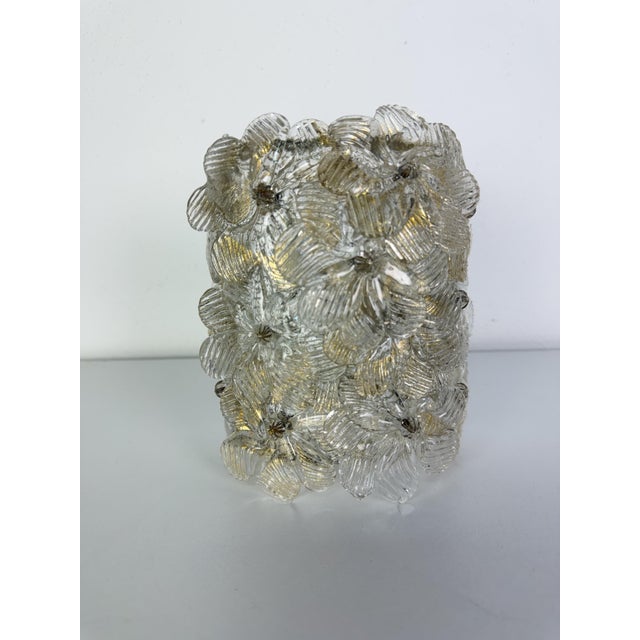 Mid-Century Modern Murano Glass Wall Lamp in the style of Barovier & Toso, 1940s For Sale - Image 3 of 10