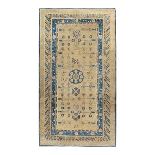 Galerie Shabab Collection Early 20th Century Handmade East Turkestan Khotan Gallery Carpet, Circa 1900 For Sale