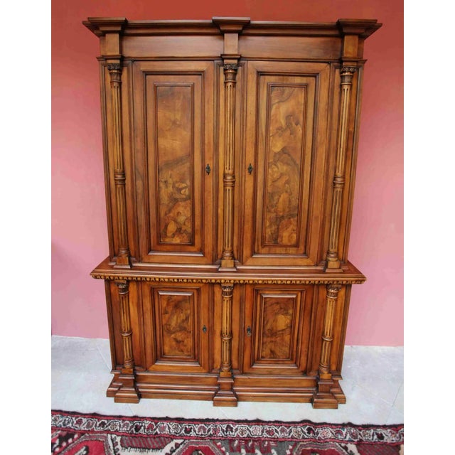 Brown Neoclassical Cabinet Decorated with Carvings For Sale - Image 8 of 8