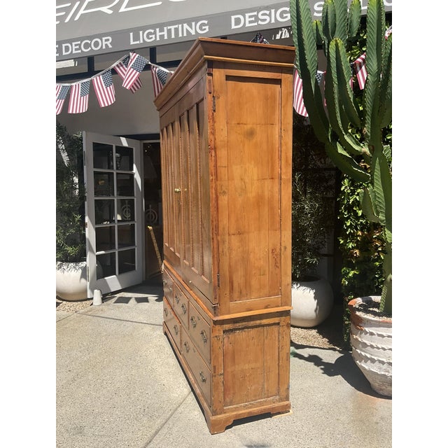 Late 18th Century Antique Pine Cabinet W/ 5-Drawers For Sale - Image 5 of 11