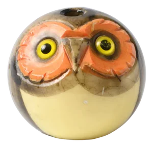 Art Deco Alabaster Owl Pen Stand, 1960s