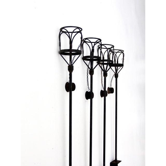 Vintage Wrought Iron Tiki Torches Set of 4 Chairish