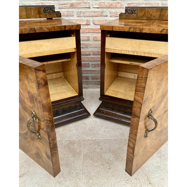 Art Deco Nightstands, 1930, Set of 2 For Sale - Image 11 of 18