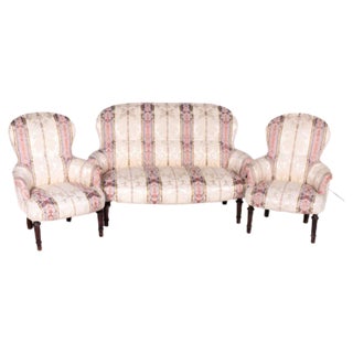 Sofa with Armchairs by Luigi Filippo, Set of 3 For Sale