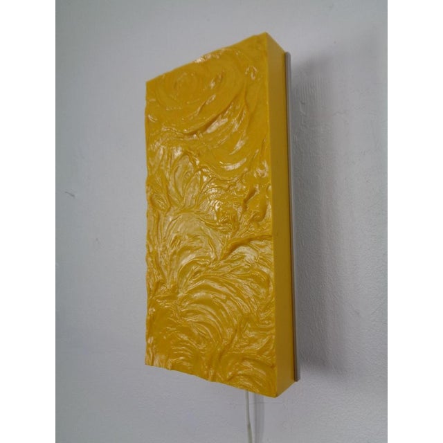 Metal Pop Art Yellow Wall Lamp from Uwe Mersch, Germany, 1970s For Sale - Image 7 of 18