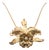 Vintage 1964 Signed Napier Goldtone & Faux-Pearl Orchid Pendant Necklace For Sale