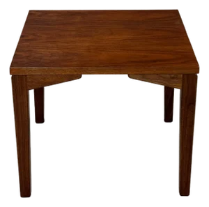 1960s Mid Century Modern Walnut End Table by b.l. Marble