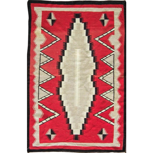 Antique Navajo Style Eye-Dazzler Rug, 3'9" X 5'11" For Sale