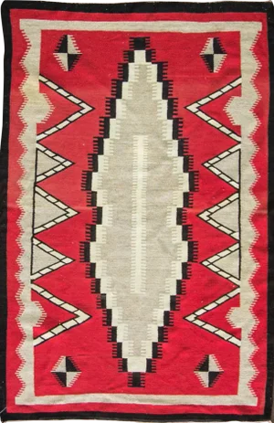 Antique Navajo Style Eye-Dazzler Rug, 3'9" X 5'11"