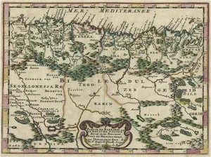Copper-Engraved Map of the Algerian Coast of North Africa, 1683