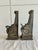Antique Pair of Architectural Corbel Brackets. Appear to be made of heavy metal featuring a detailed scroll design and...