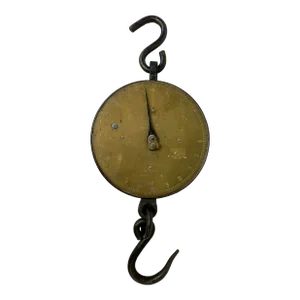Antique 200 Lb Capacity Brass Salter Spring Balance Scale # 20 T From England - Circa 1920