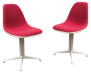 Set of Mid-Century Fiberglass Side Chairs with La Fonda Base by Charles & Ray Eames for Herman Miller