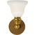 Transitional Chapman & Myers for Visual Comfort Signature Boston Functional Single Light in Hand-Rubbed Antique Brass with White Glass For Sale - Image 3 of 4