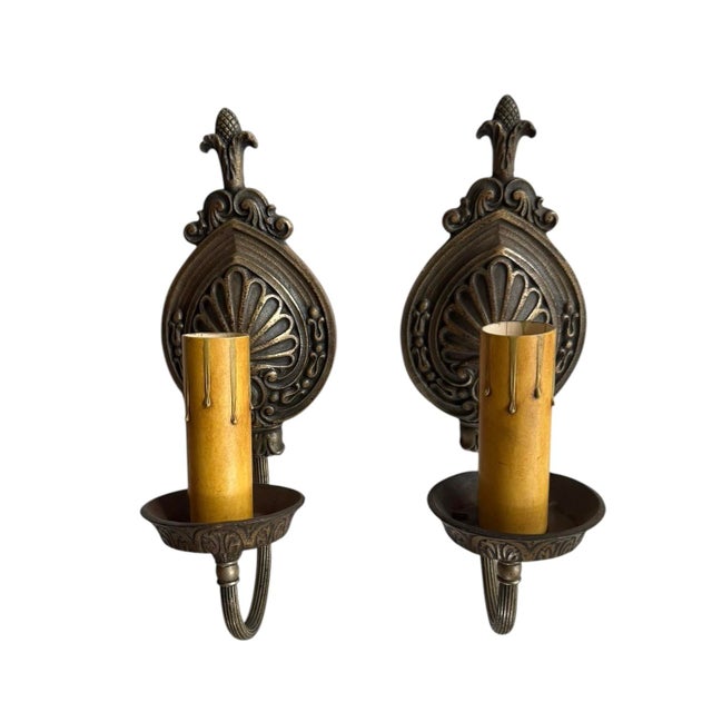 Bronze Antique Bronzed Finished Single Wall Sconces For Sale - Image 8 of 10