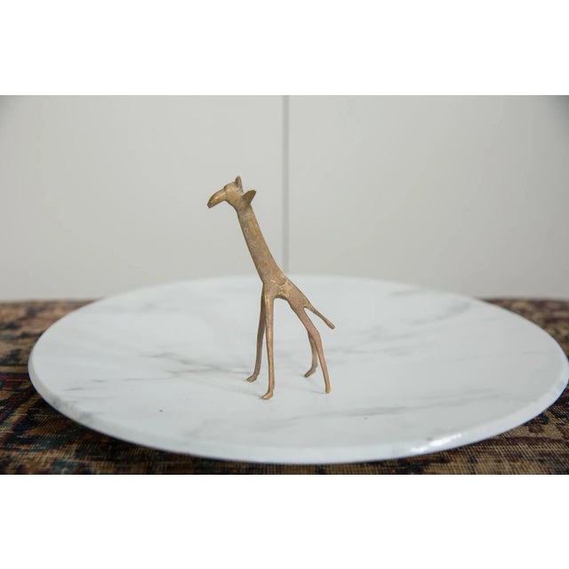 :: Vintage handmade African copper alloy giraffe. Circa mid 20th century and possibly older, this piece has such...