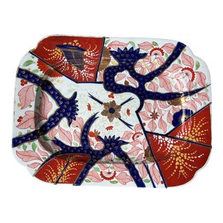 C. 1830 Imari Gaudy Welsh Serving Platter For Sale