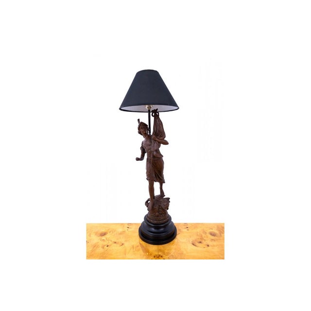 20th Century Figurative Lamps, France, 1890s, Set of 2 For Sale - Image 3 of 9