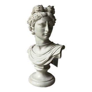 Bust of Apollo, the Greek God of Light, Music, Poetry, and Prophecy Marble Italy For Sale