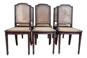 Louis Xvi Chairs in Cannage, Set of 6