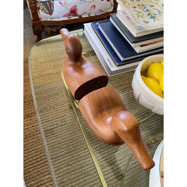 American Vintage Wooden Duck Bookends- a Pair For Sale - Image 3 of 12