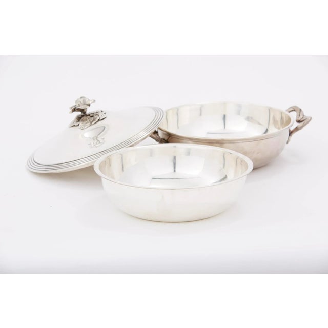Vintage French Silverplate Covered Dish For Sale In New York - Image 6 of 13