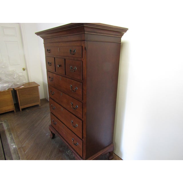 Traditional Williamsburg by Lane Solid Cherry Large Chest of Drawers For Sale - Image 3 of 11