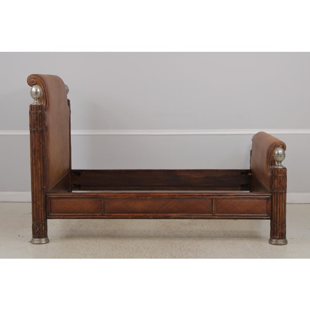1980s Thomasville Ernest Hemmingway Kilimanjaro Queen Size Bamboo Bed For Sale - Image 5 of 18