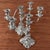 Bring timeless English elegance to your table or mantel with this impressive pair of convertible silver-plated candelabra...